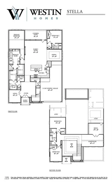 2D floor plan layout of this home in ARTAVIA® - 60', Conroe, TX (Image 2).