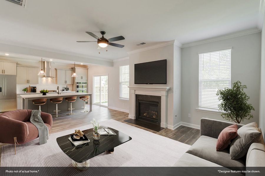 Furnished interior view inside a new home in Indigo at Abbey Preserve, Wilmington (Image 7). Furnished interior view inside a new home in Indigo at Abbey Preserve, Wilmington (Image 7).