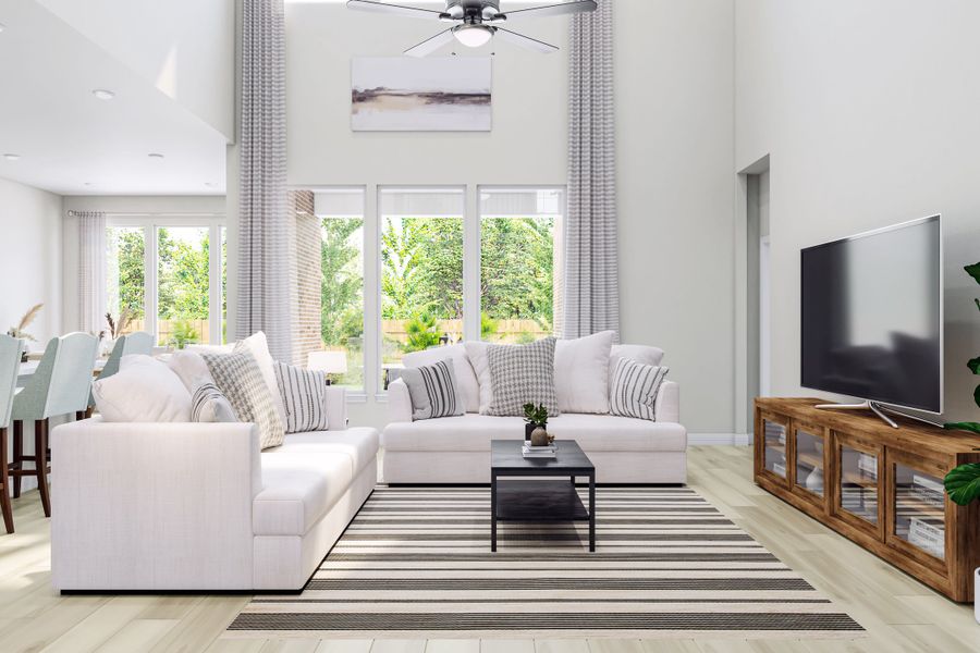 Representative furnished interior of a home built from the Verdin by Tri Pointe Homes in Oakhill Reserve, Tomball (Image 7).