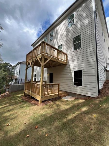 Exterior details and patio area of a home in Cascade Ridge at Niskey Lake, Atlanta (Image 4).