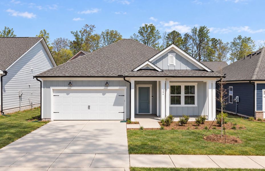 Representative exterior photo of a completed home built from the Morgan by Pulte Homes in Henley Village, Burlington, NC (Image 15).