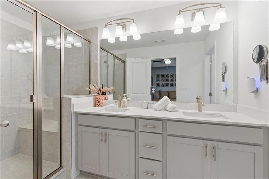 Furnished interior view inside a new home in Towns At Peachtree Corners, Peachtree Corners (Image 13).