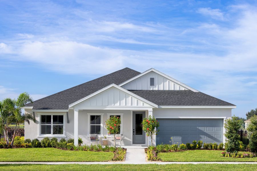 Representative exterior photo of a completed home built from the The Chadworth by David Weekley Homes in Southwind – Executive Series, Plant City, FL (Image 1). Representative exterior photo of a completed home built from the The Chadworth by David Weekley Homes in Southwind – Executive Series, Plant City, FL (Image 1).