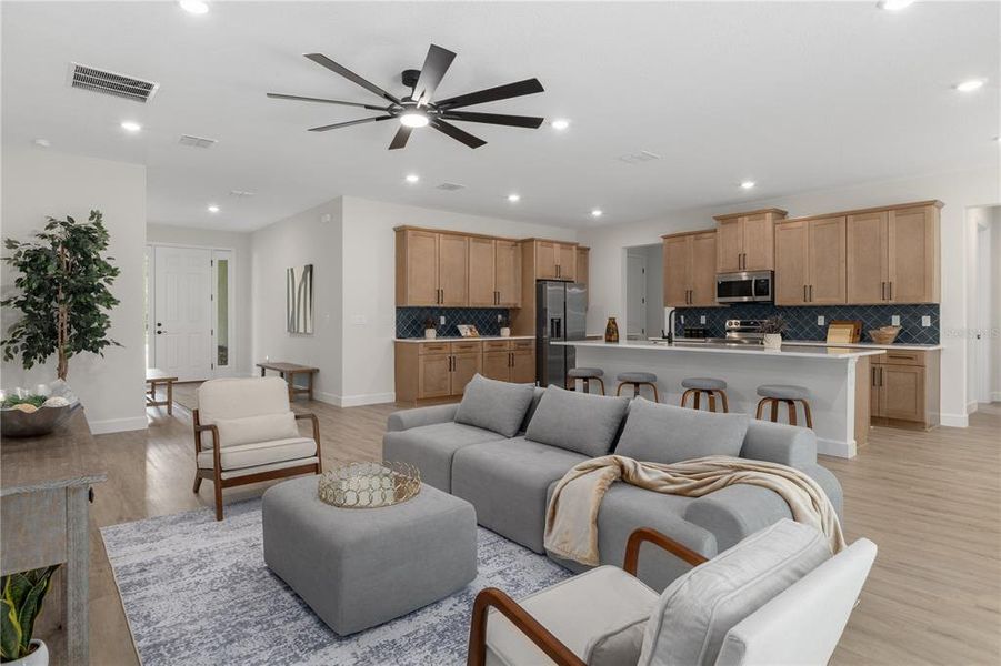 Furnished interior view inside a new home in , Dunnellon (Image 38).