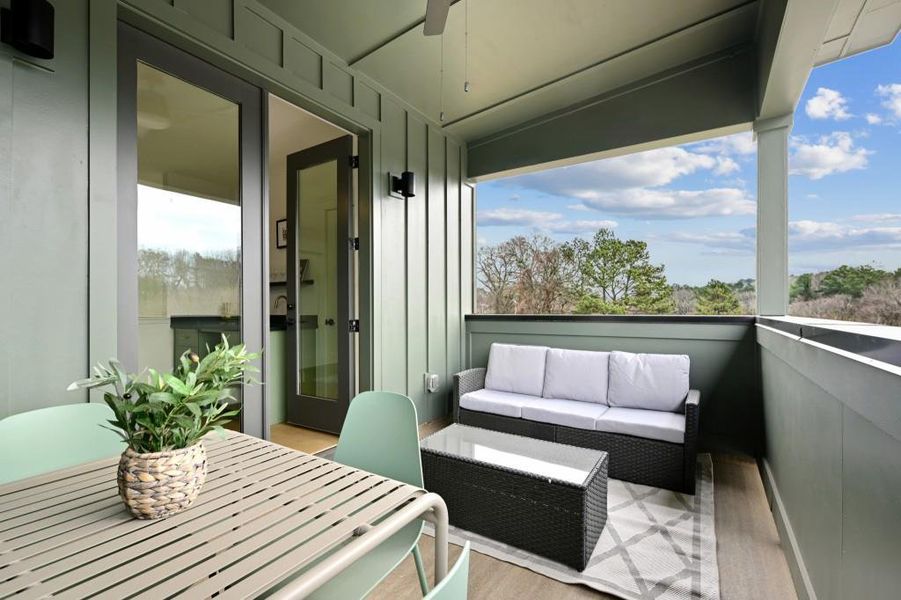 Exterior details and patio area of a home in , Atlanta (Image 32).
