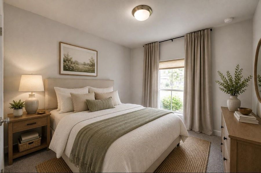 Virtually Staged 2nd Bedroom