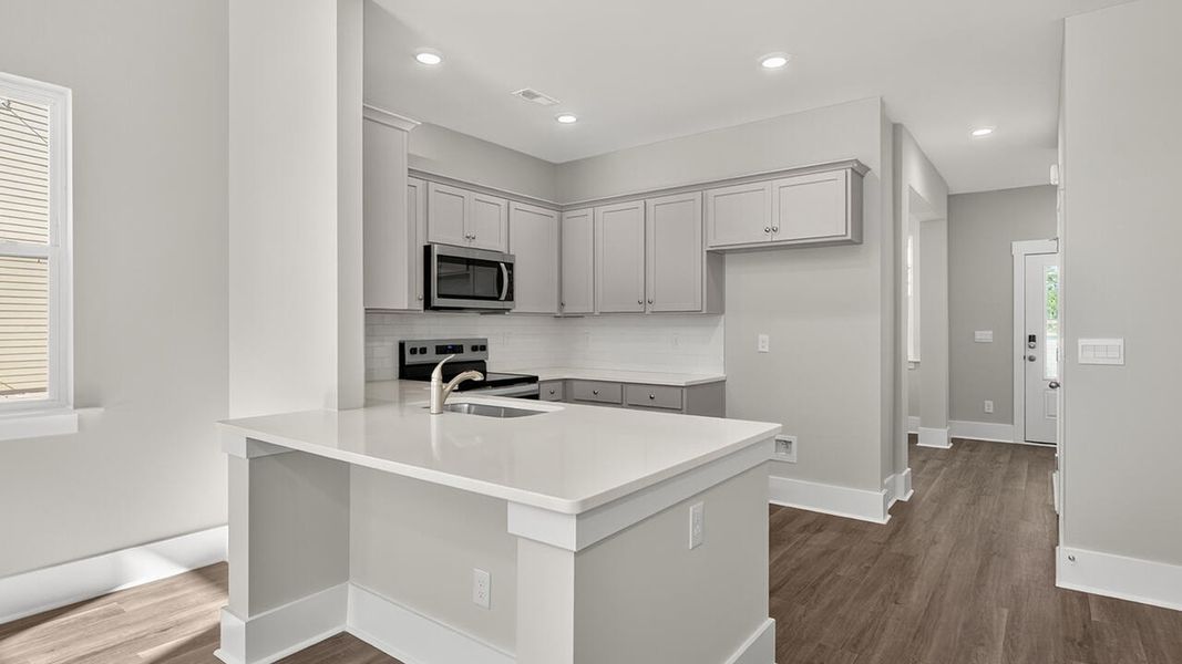 Furnished interior view inside a new home in Indigo Preserve Townhomes, Leland (Image 8).