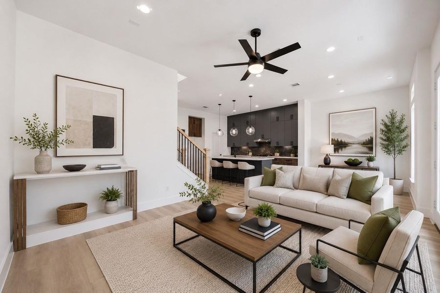 Furnished interior view inside a new home in Thornton Oaks, Houston (Image 16). Furnished interior view inside a new home in Thornton Oaks, Houston (Image 16).