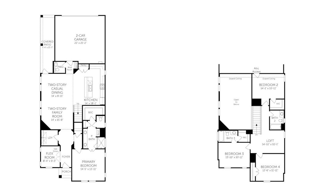 2D floor plan layout for the Zapata by Coventry Homes in Ramble, Celina, TX (Image 3).