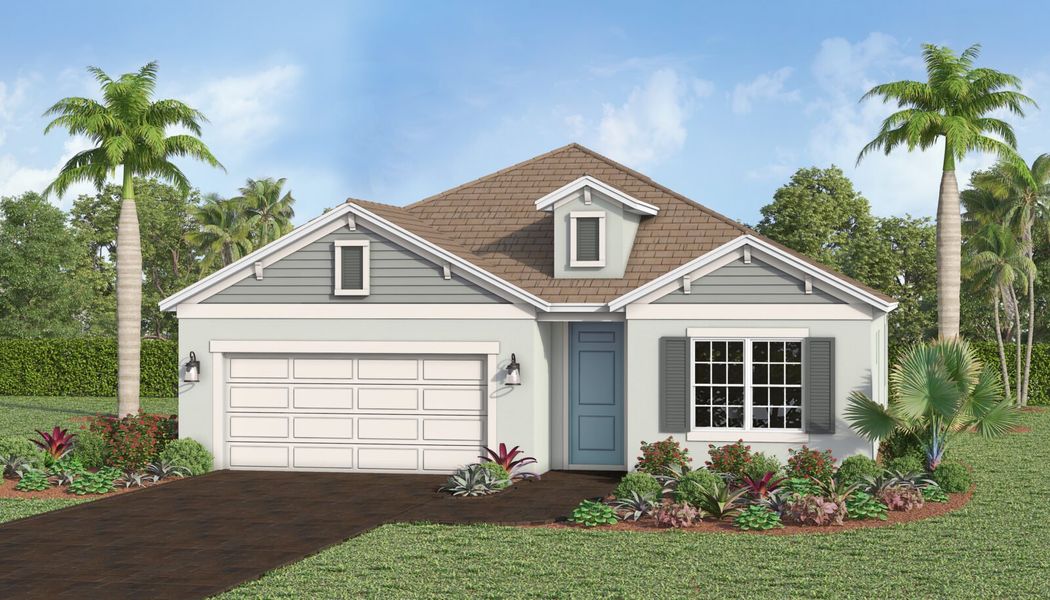 Representative exterior photo of a completed home built from the Triumph by Neal Communities in Boca Royale Golf & Country Club at Wellen Park, Englewood, FL (Image 11).