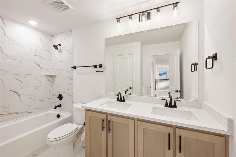 Furnished interior view inside a new home in Willow Wood Classic 60, McKinney (Image 12).