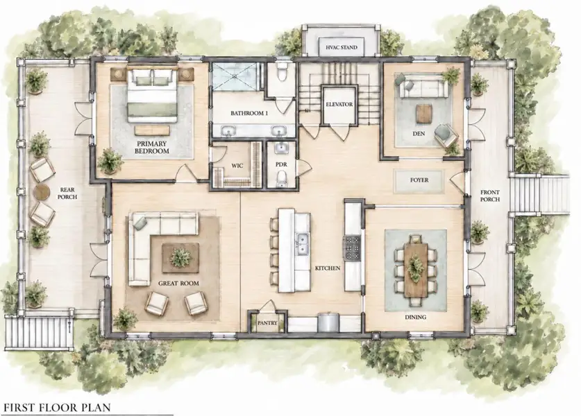2D floor plan layout of this home in , Folly Beach, SC (Image 5).