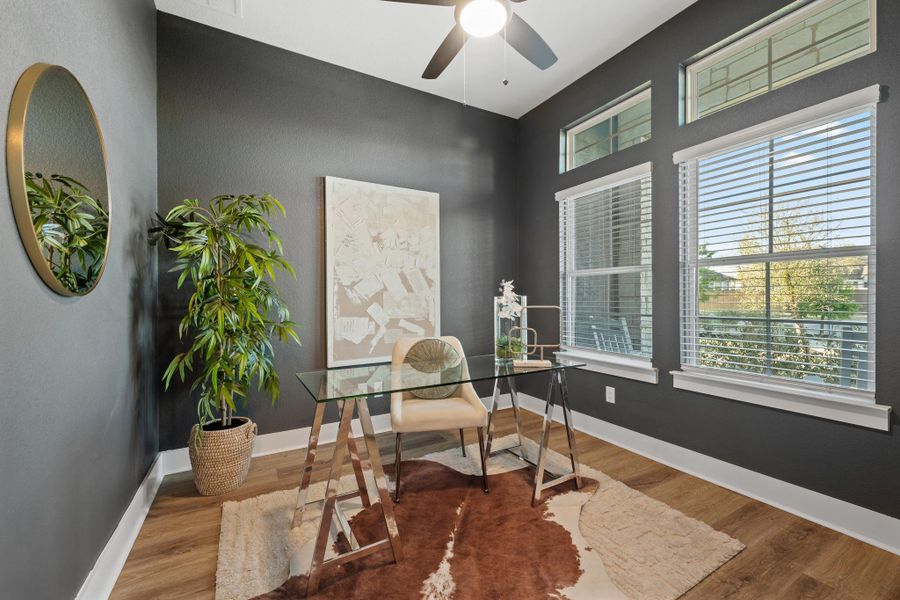 Furnished interior view inside a new home in Bryson, Leander (Image 32). Furnished interior view inside a new home in Bryson, Leander (Image 32).