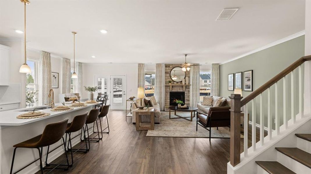 Furnished interior view inside a new home in Heritage Pointe, Senoia (Image 39).