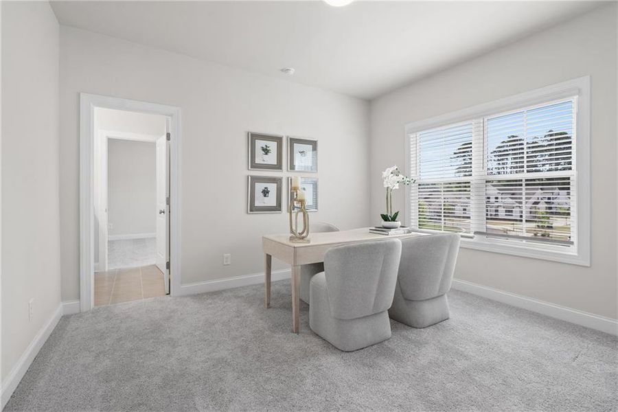 Furnished interior view inside a new home in Promenade at Sawnee Village, Cumming (Image 31). Furnished interior view inside a new home in Promenade at Sawnee Village, Cumming (Image 31).