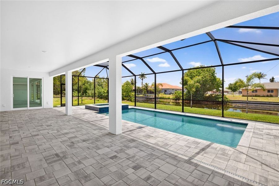 Exterior details and patio area of a home in Cape Coral, Cape Coral (Image 3).