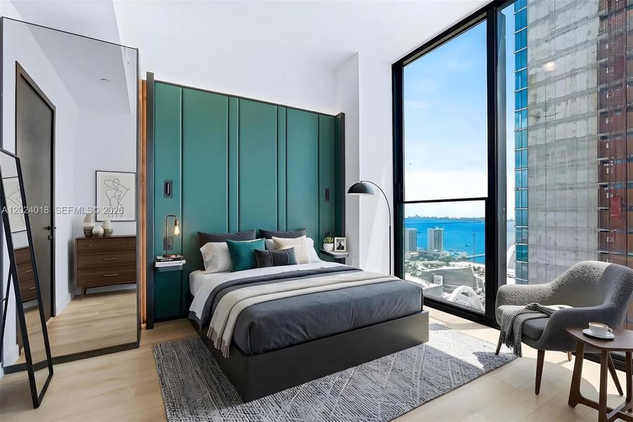 Furnished interior view inside a new home in , Miami (Image 17). Furnished interior view inside a new home in , Miami (Image 17).