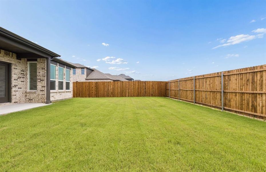 Oversized fenced-in backyard