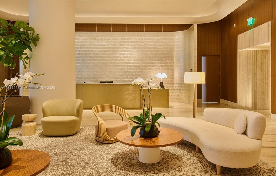 Furnished interior view inside a new home in Five Park, Miami Beach (Image 14).