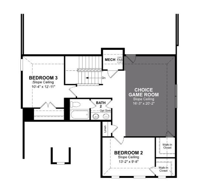 2D floor plan layout of this home in Stark Farms, Denton, TX (Image 5). 2D floor plan layout of this home in Stark Farms, Denton, TX (Image 5).