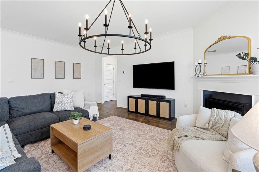 Furnished interior view inside a new home in Water Oak Estates, Lawrenceville (Image 7).