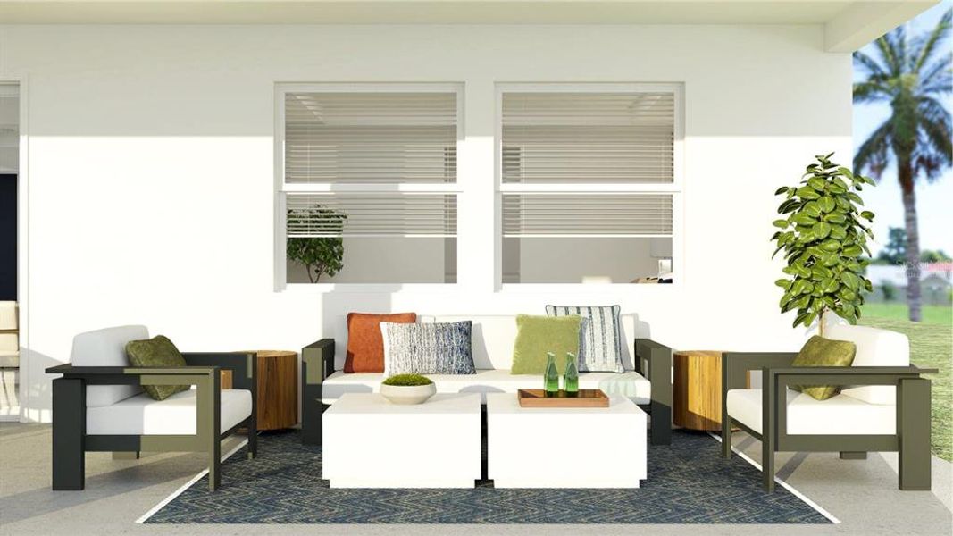 Exterior details and patio area of a home in , Groveland (Image 3).