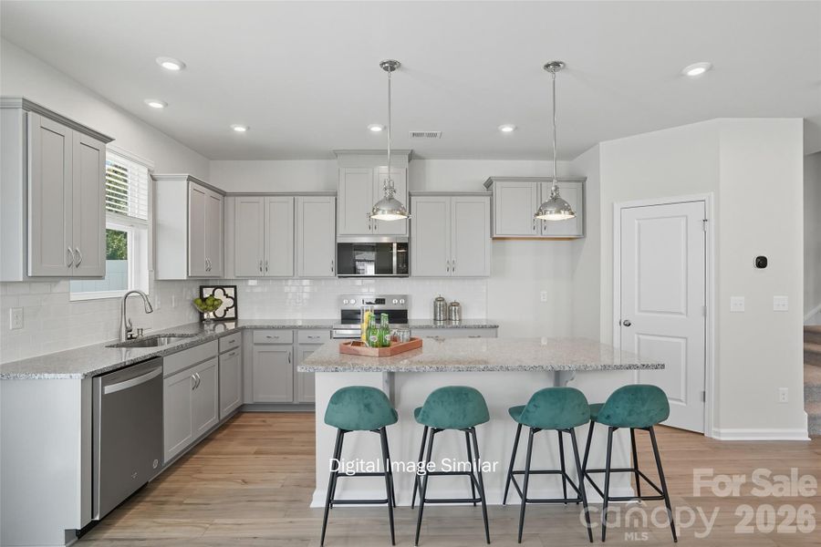 Furnished interior view inside a new home in Bailey Run, Charlotte (Image 6).