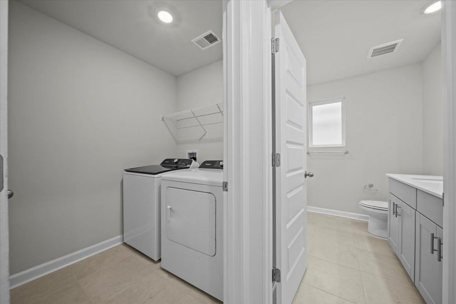 Furnished interior view inside a new home in Village at White Pine, Pendleton (Image 6).