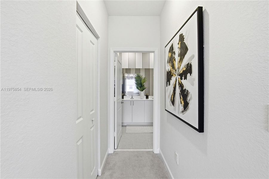 Furnished interior view inside a new home in , Miami (Image 32).