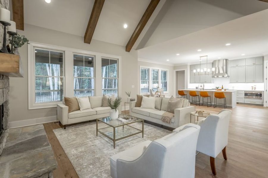 Representative furnished interior of a home built from the Winterbrook A by Riverstone Construction, LLC in Jasper Highlands, Guild (Image 10).