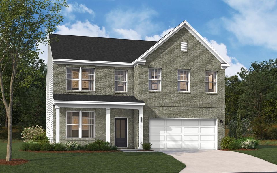 Representative exterior photo of a completed home built from the The Kershaw by Stanley Martin Homes in Riverside Ridge, Lawrenceville, GA (Image 34).