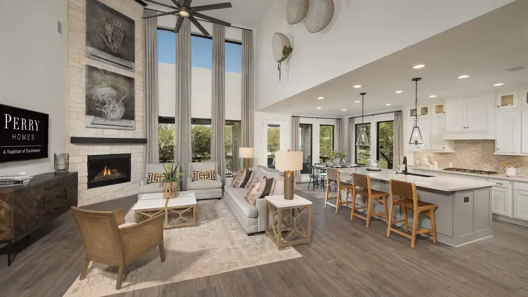 Representative furnished interior of a home built from the 3399W by Perry Homes in Briarley, Montgomery (Image 19).