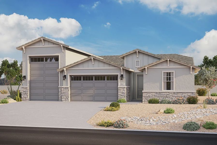 Representative exterior photo of a completed home built from the 3102 by Elliott Homes in Las Barrancas, Yuma, AZ (Image 19).