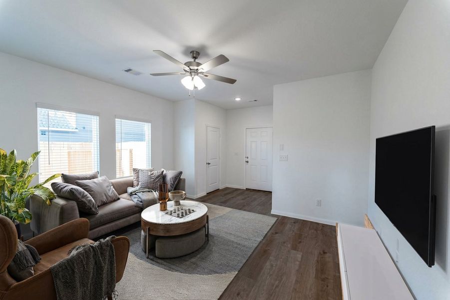 Representative furnished interior of a home built from the Pine by CastleRock Communities in Notting Hill, Converse (Image 4).