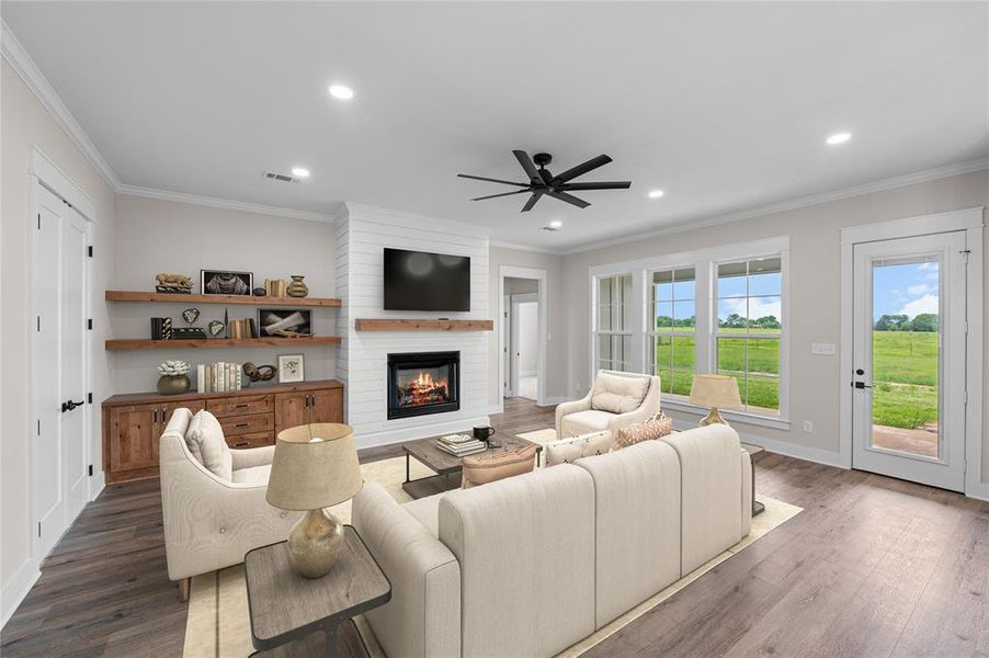 Furnished interior view inside a new home in , Point (Image 17).