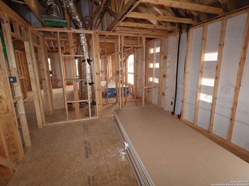 In-progress construction of a new home in Cinco Lakes, San Antonio, TX (Image 24).