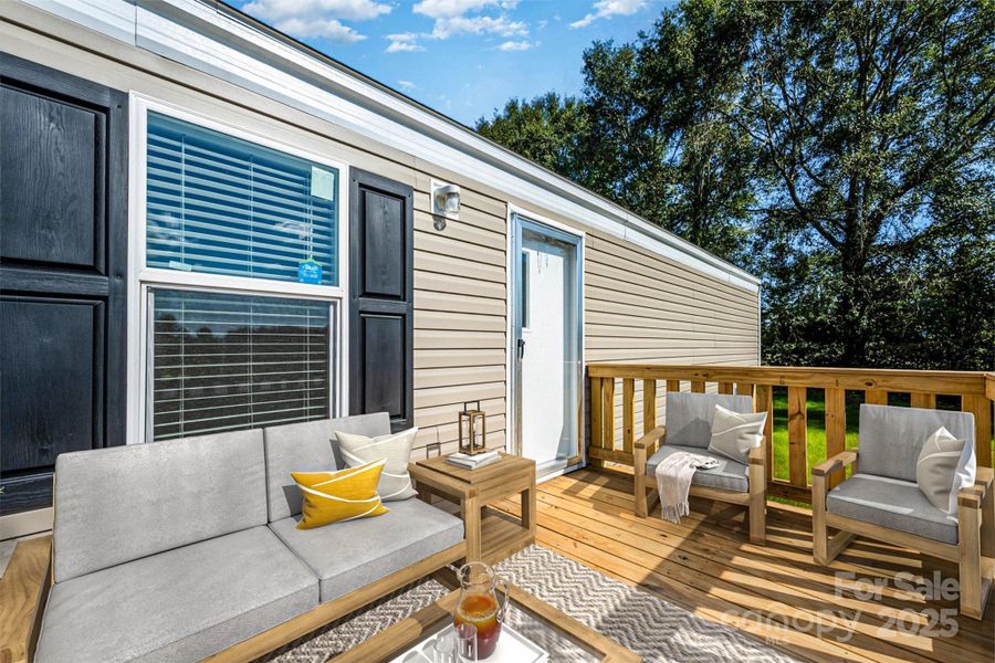 Front Deck Virtually Staged