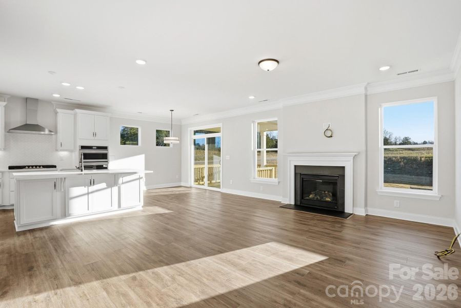 Family Room with gas fireplace