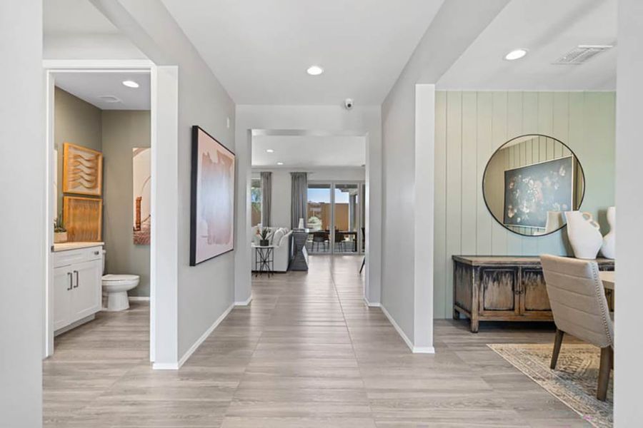 Representative furnished interior of a home built from the Powell by Taylor Morrison in Ovation at Meridian 55+, Queen Creek (Image 4). Representative furnished interior of a home built from the Powell by Taylor Morrison in Ovation at Meridian 55+, Queen Creek (Image 4).