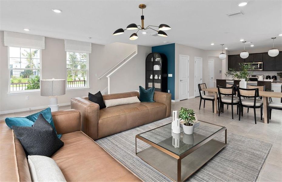 Furnished interior view inside a new home in Silverleaf Oaks, Winter Garden (Image 9).