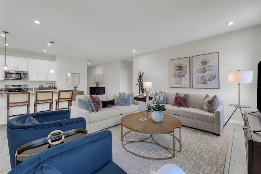 Furnished interior view inside a new home in Covered Bridge at Liberty Bluff, Haines City (Image 25). Furnished interior view inside a new home in Covered Bridge at Liberty Bluff, Haines City (Image 25).