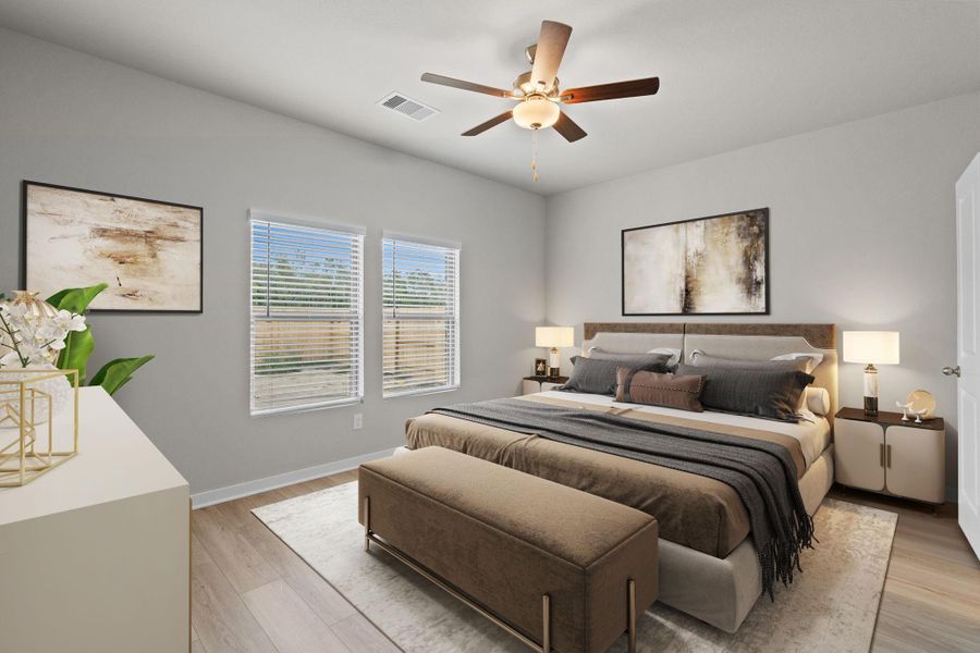 Furnished interior view inside a new home in Laurel Landing, Alvin (Image 10). Furnished interior view inside a new home in Laurel Landing, Alvin (Image 10).