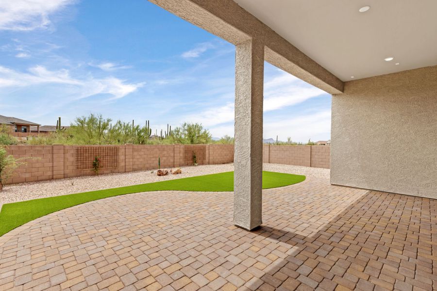 Exterior details and patio area of a home in Saguaro Reserve II, Marana (Image 3).