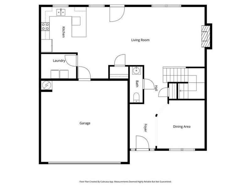 2D floor plan layout of this home in Traditions at Cedarcrest, Dallas, GA (Image 6).