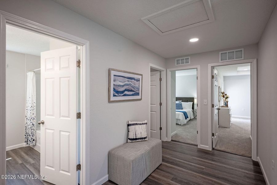 Furnished interior view inside a new home in , Jacksonville (Image 41). Furnished interior view inside a new home in , Jacksonville (Image 41).