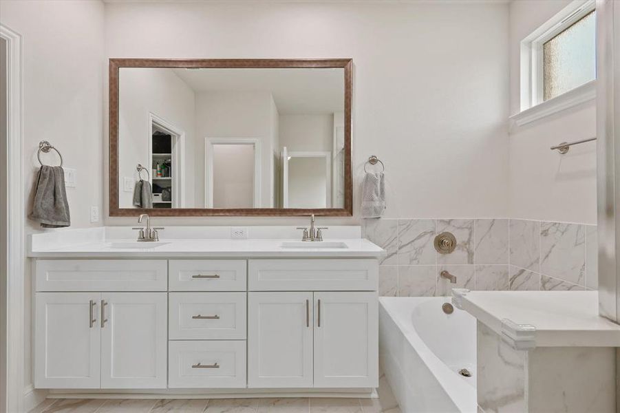 Furnished interior view inside a new home in Symmetry 37s, Frisco (Image 15).