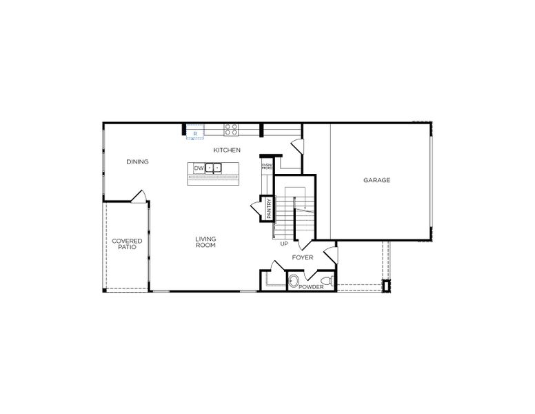 2D floor plan layout of this home in Summer Place  35', Montgomery, TX (Image 5).