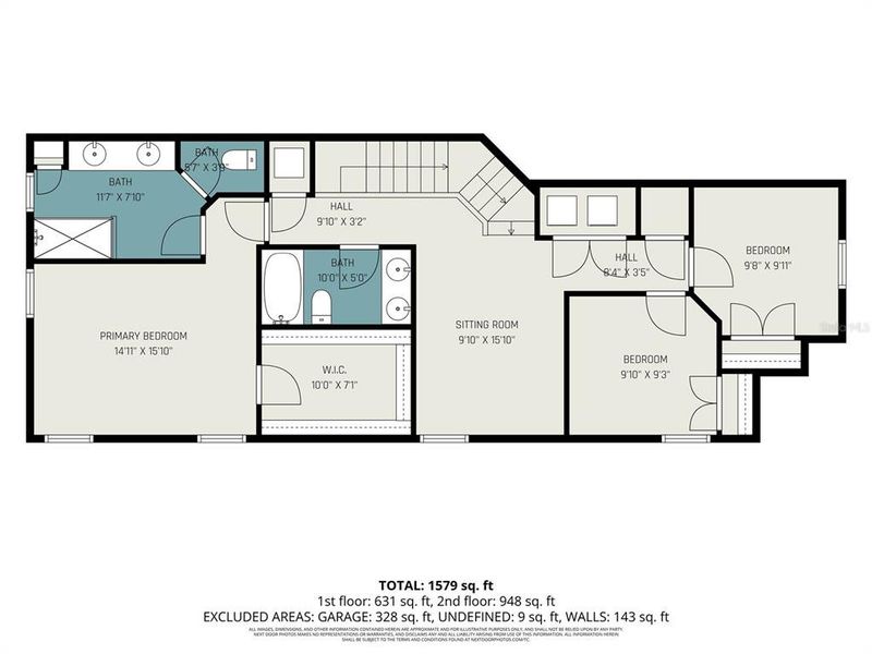 2D floor plan layout of this home in , St. Cloud, FL (Image 5).