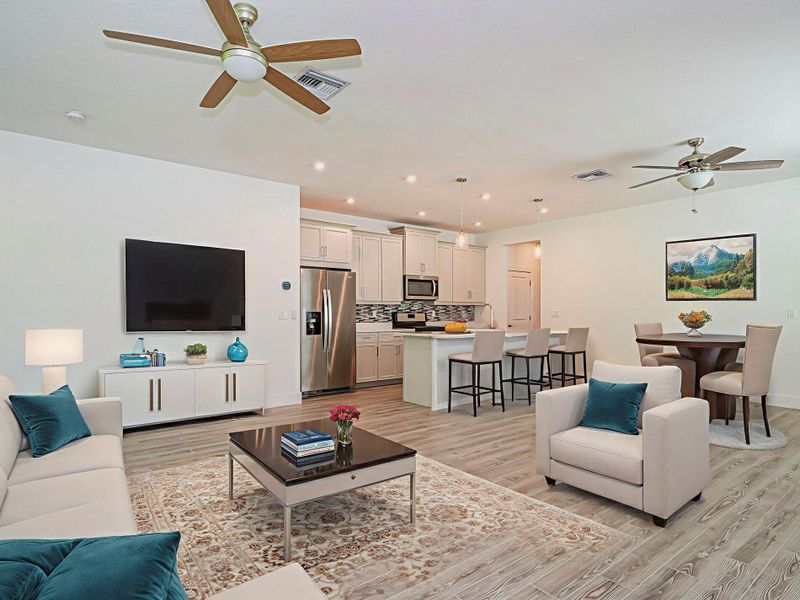 Furnished interior view inside a new home in , Port St. Lucie (Image 4).