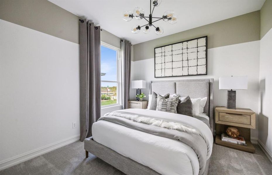 Spacious secondary bedroom with large windows Spacious secondary bedroom with large windows